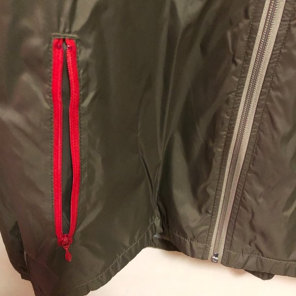 Flylow Mens Zip Up Jacket Windbreaker Green Red - Medium - Picture 6 of 6